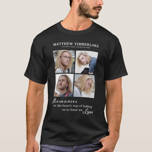 4 Afbeelding Memorial Funeral T-shirt (Voorkant)