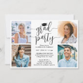 4 afgestudeerden gezamenlijke afstudeerfeest fotoc kaart (Achterkant)