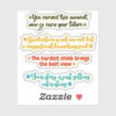 4 Afstudeer Citaten | Inspirerende Stickers (Vel)