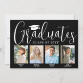 4 Afstudeerders Foto's Joint Graduation Party Zwar Kaart (Voorkant)