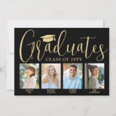 4 Afstudeerders Foto's Joint Graduation Party Zwar Kaart (Voorkant)