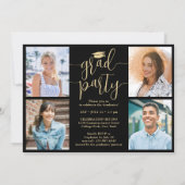4 Afstudeerders Foto's Joint Graduation Party Zwar Kaart (Achterkant)