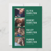 4 Afstudeerders Joint Graduation Party Invitation Kaart (Voorkant)