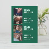 4 Afstudeerders Joint Graduation Party Invitation Kaart (Staand voorkant)