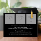 4 Afstuderen Foto's met Afstudeerder Party Folie Uitnodiging