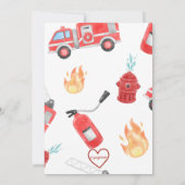 4 Alarm Fire Fighter 4th Birthday Kaart (Achterkant)