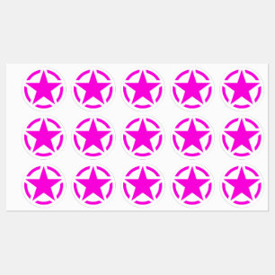 4 Amerikaanse  sterrenpotloodstiften Labels