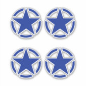 4 Amerikaanse sterrenpotloodstiften Sticker (Voorkant)