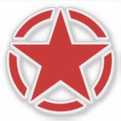 4 Amerikaanse  sterrenpotloodstiften Sticker (Voorkant)