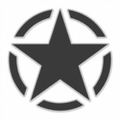 4 Amerikaanse sterrenpotloodstiften Sticker (Voorkant)