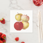 4  appels geïllustreerd servet (Insitu)