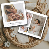 4 Baby Foto's Collage geboorte aankondiging