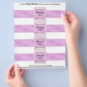 4 Baby shower voor tapebalken per vel Flyer (Hand)