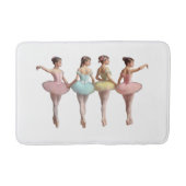 4 bailarinas con tutús rosa, amarillo, verde dulce badmat (Voorkant)