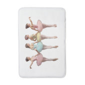 4 bailarinas con tutús rosa, amarillo, verde dulce badmat (Voorkant Verticaal)