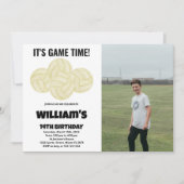 4 Balls Volleyball Birthday Invitations with foto Kaart (Voorkant)