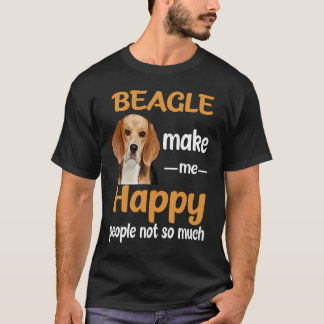 4 Beagle maak me gelukkig T-shirt