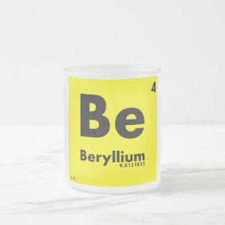 4 Beryllium | Periodieke tabel van elementen Matglas Koffiemok