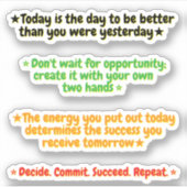 4 Best Motivational Quotes of all Time | Daily Sticker (Voorkant)