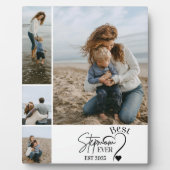 4 Beste Stiefmoeder Ooit Aangepaste Foto Collage Fotoplaat (Voorkant)