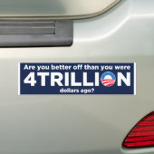 4 biljoen dollar bumpersticker (Op auto)