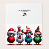 4 BIRDS Folded Card Kaart (Buitenkant ongevouwen)