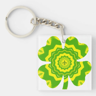 4 bladklaver AcrylSleutelhanger Sleutelhanger