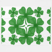 4 bladklaver fleece deken (Voorkant (Horizontaal))