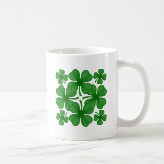 4 bladklaver koffiemok (Rechts)