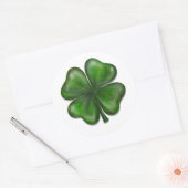 4 bladklaver ronde sticker (Envelop)