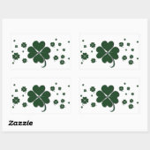 4 Bladklaver Shamrock St. Patrick's Day Rechthoekige Sticker (Vel)