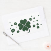 4 Bladklaver Shamrock St. Patrick's Day Rechthoekige Sticker (Envelop)