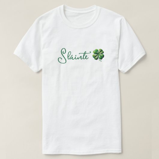 4 Bladklaver - Slainte T-shirt (Design voorkant)
