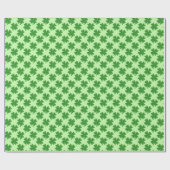 4 Bladklaver St Patrick's Day Lichtgroen Cadeaupapier (Vlak)