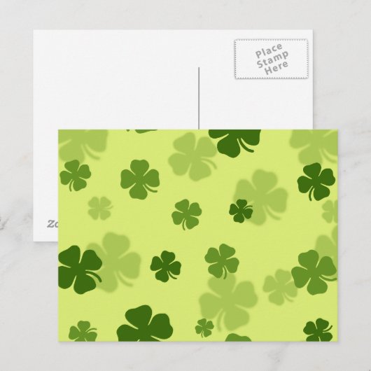 4 Bladklavers Briefkaart (Voorkant / Achterkant)