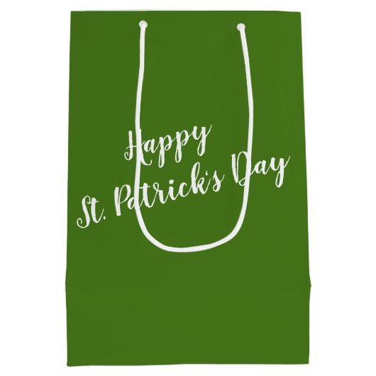 4 Bladklavers St. Patrick's Day Medium Cadeauzakje (Achterkant)