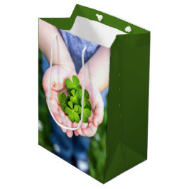 4 Bladklavers voor Verjaardag Medium Cadeauzakje