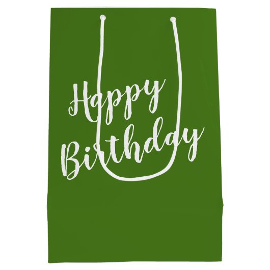 4 Bladklavers voor Verjaardag Medium Cadeauzakje (Achterkant)