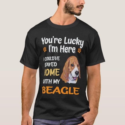 4 Bleef thuis met mijn Beagle T-shirt (Voorkant)