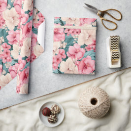 #4 Bloemen patroon Cadeaupapier