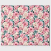 #4 Bloemen patroon Cadeaupapier (Vlak)