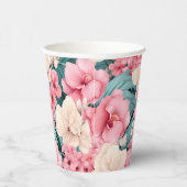 #4 Bloemen patroon Papieren Bekers (Rechts)