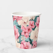 #4 Bloemen patroon Papieren Bekers (Voorkant)