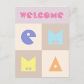 4 brief geboorte baby meisje naam kaart felicitati (Voorkant)