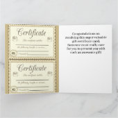 4 Cadeaubonnen Kaart (Binnen)