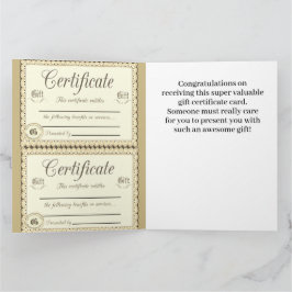 4 Cadeaubonnen Kaart