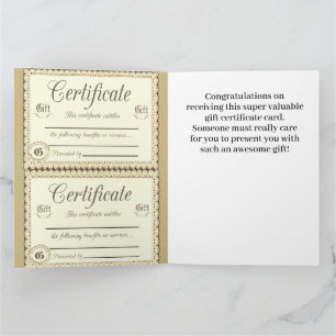 4 Cadeaubonnen Kaart