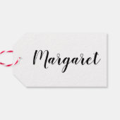 4 Cadeaus van Kerstmis Iets dat je wilt terug naam Cadeaulabel (Achterkant Horizontaal)