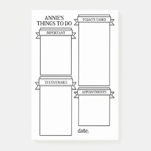 4 Categorieën Schattige lint Labels Dingen om te d Post-it® Notes