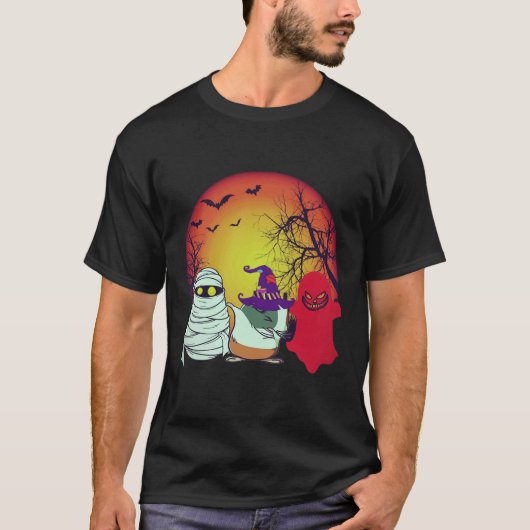 4 Cavia Halloween Pompoen T-shirt (Voorkant)